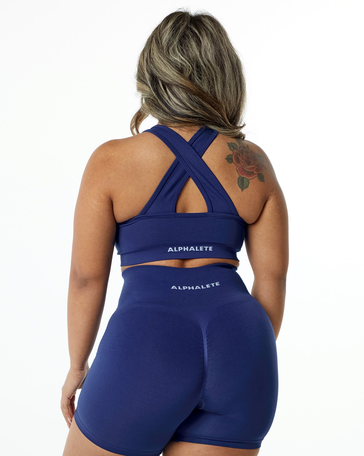 Alphalete High-Impact Seamless Sports Bra Indigo Femme | WIO-67717875