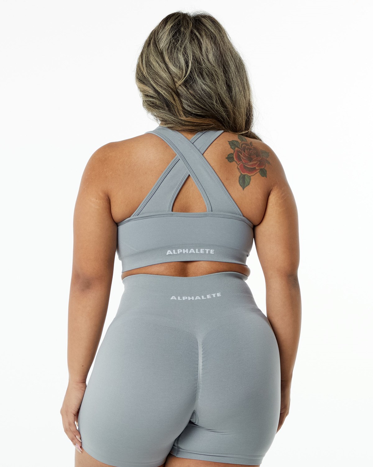 Alphalete High-Impact Seamless Sports Bra Grise Femme | SZS-68085664