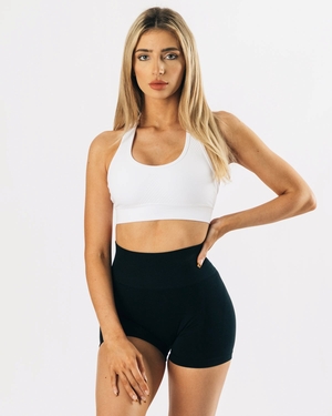 Alphalete High-Impact Seamless Sports Bra Blanche Femme | FVS-33250755