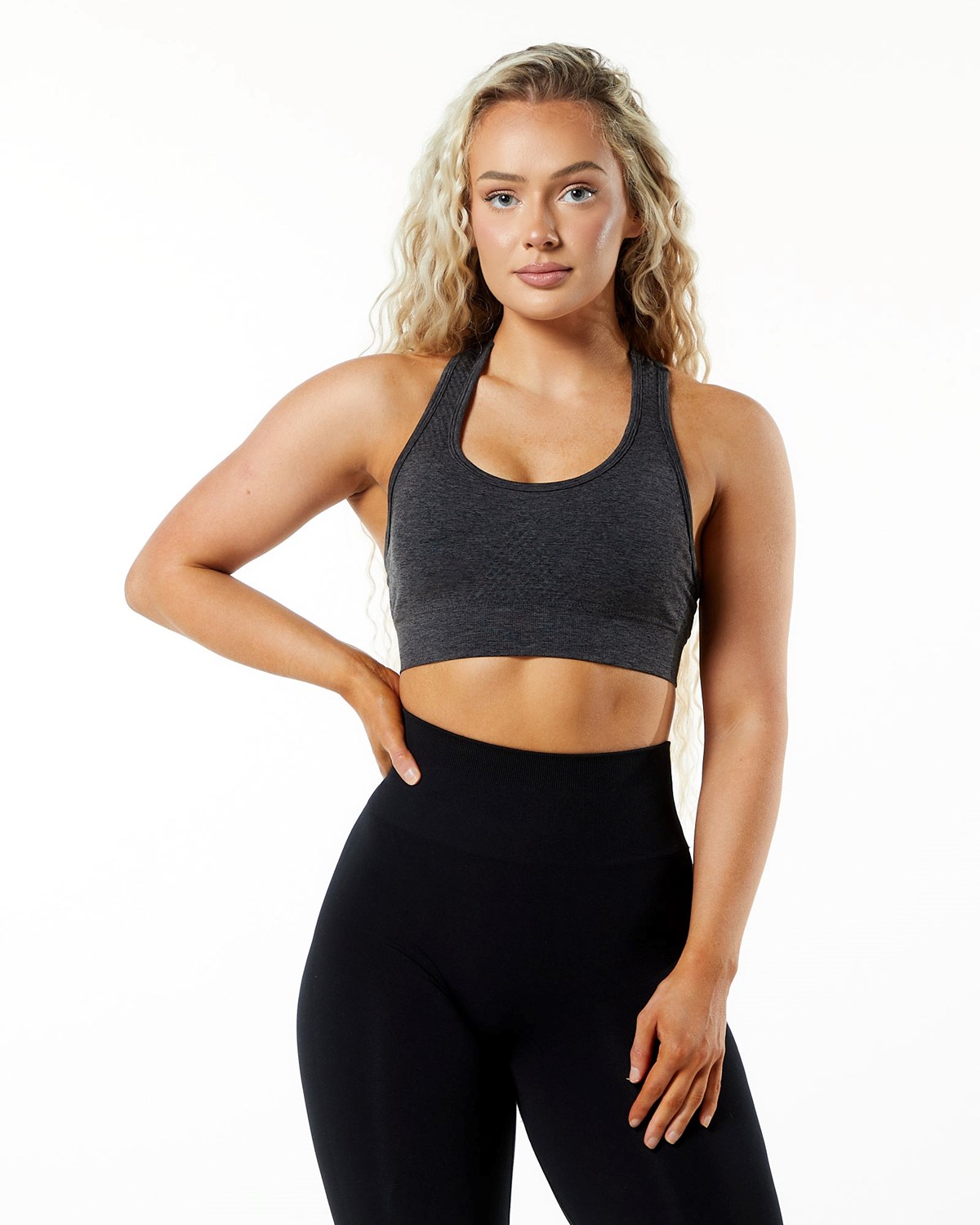 Alphalete High-Impact Seamless Sports Bra Grise Femme | UBU-38450028