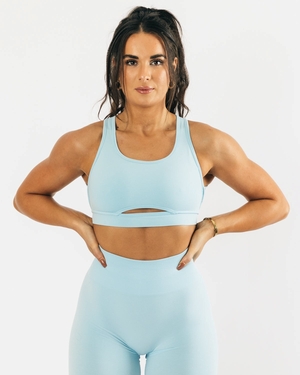 Alphalete High-Impact Seamless Sports Bra Bleu Femme | IJO-93830358