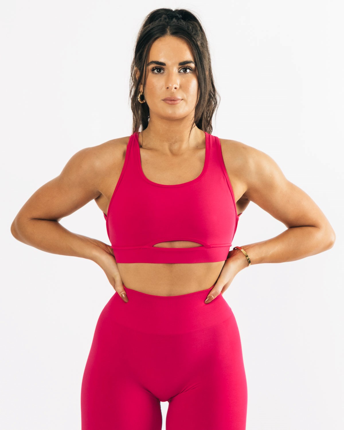 Alphalete High-Impact Seamless Sports Bra Rose Femme | LMF-20444780