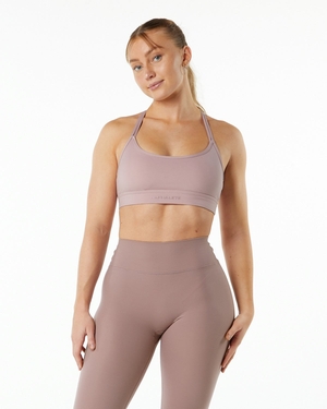 Alphalete Double Brushed Bra Violette Femme | MIW-46118771