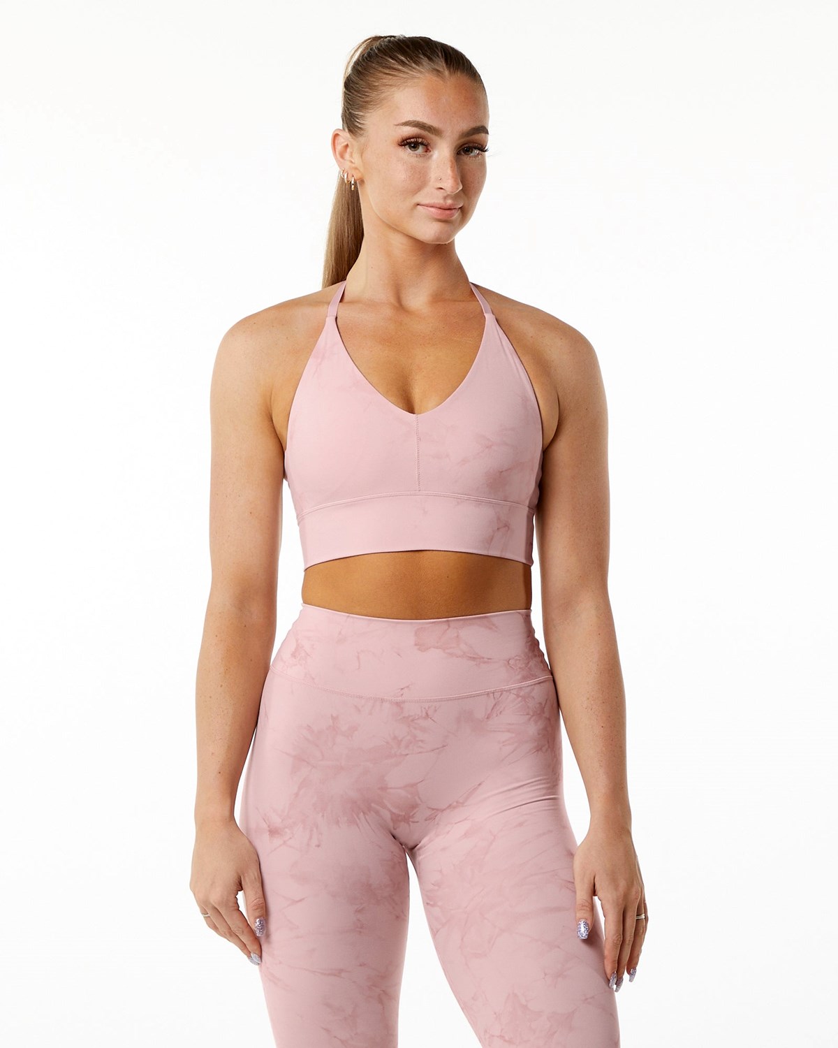 Alphalete Medium-Impact Luxury Sports Bra Blossom Femme | MKY-42754340