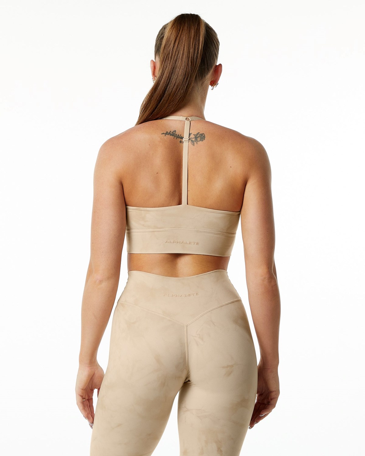 Alphalete Medium-Impact Luxury Sports Bra Hazelnut Femme | RAA-46751190