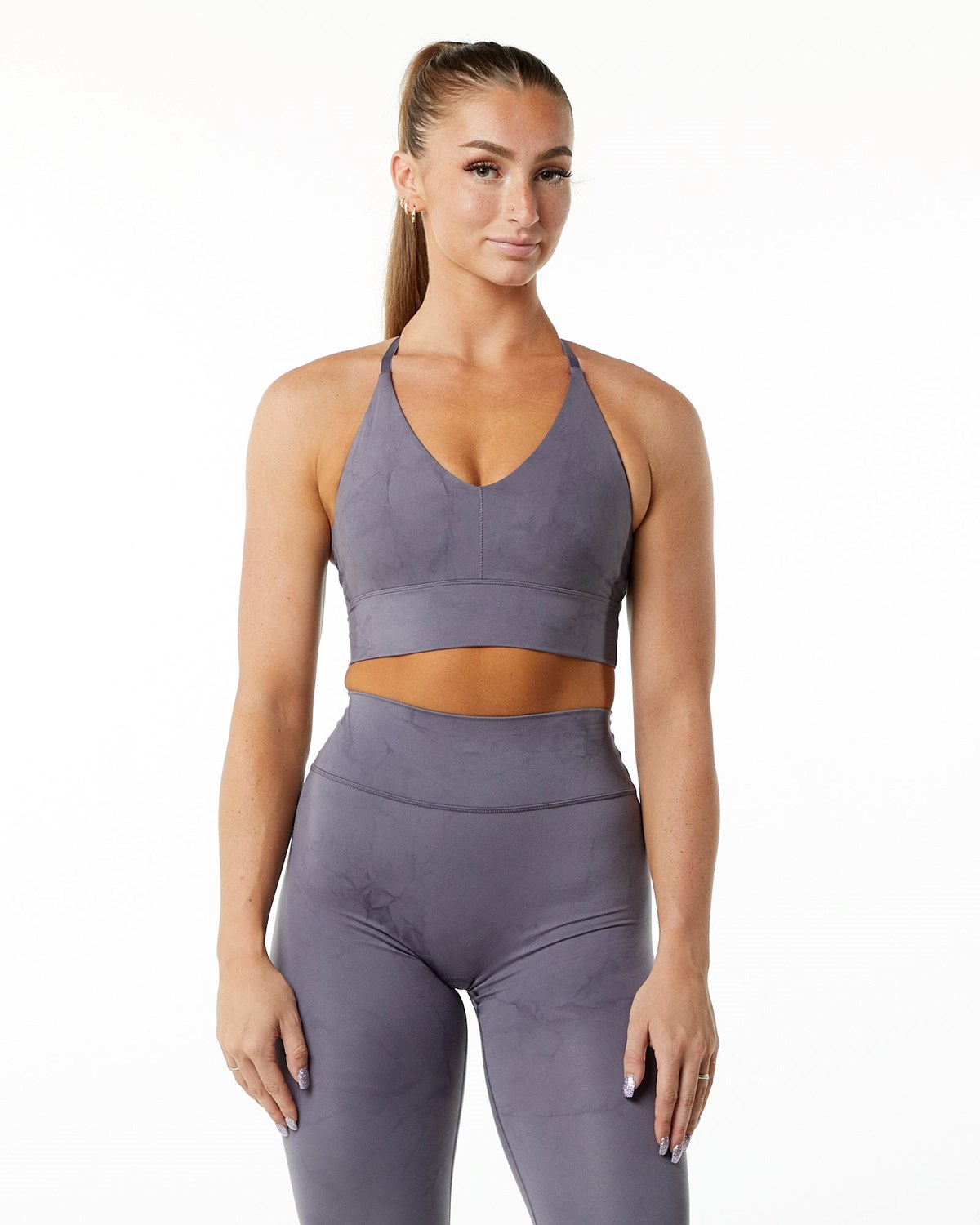 Alphalete Medium-Impact Luxury Sports Bra Misty Lilac Femme | FAZ-20253544