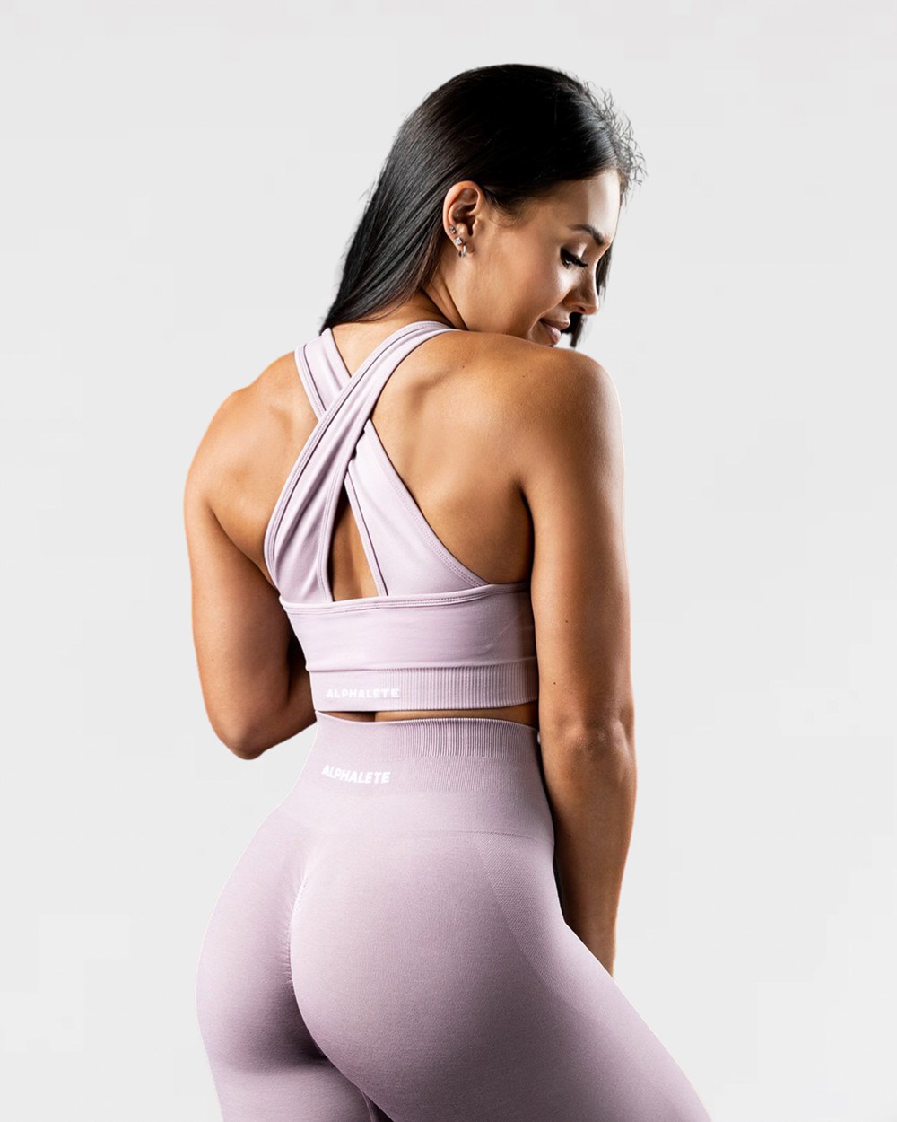 Alphalete High-Impact Seamless Sports Bra Viola Femme | FMC-00506510