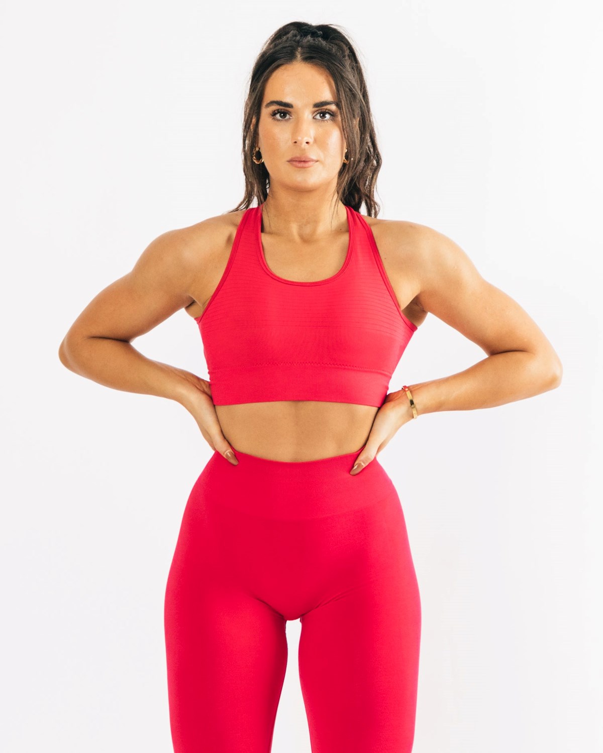 Alphalete High-Impact Seamless Sports Bra Rose Femme | XNZ-74678873