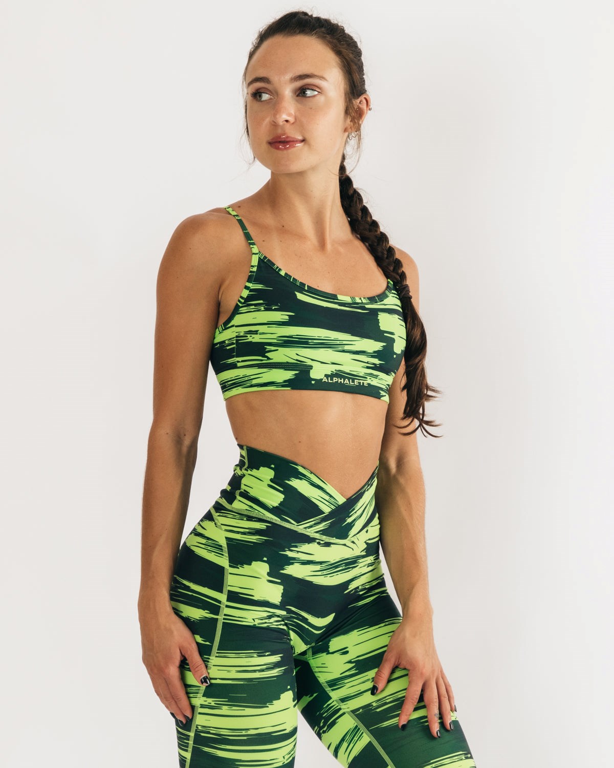 Alphalete Medium Impact Bra Camouflage Femme | UWM-52659462