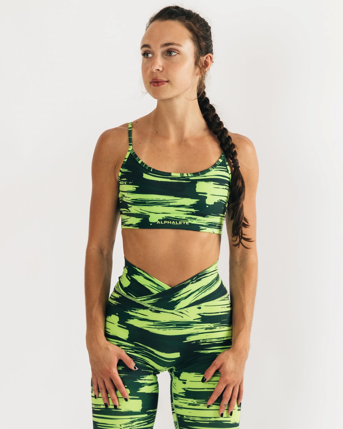 Alphalete Medium Impact Bra Camouflage Femme | UWM-52659462