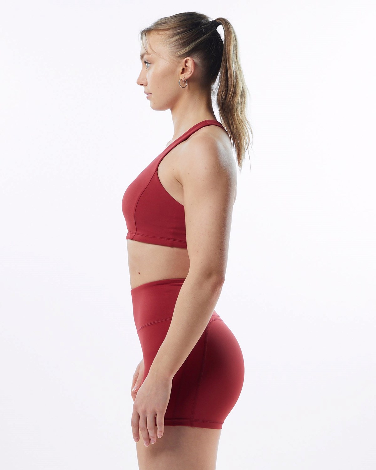 Alphalete Medium-Support One Piece Sports Bra Rouge Femme | JPJ-31853559