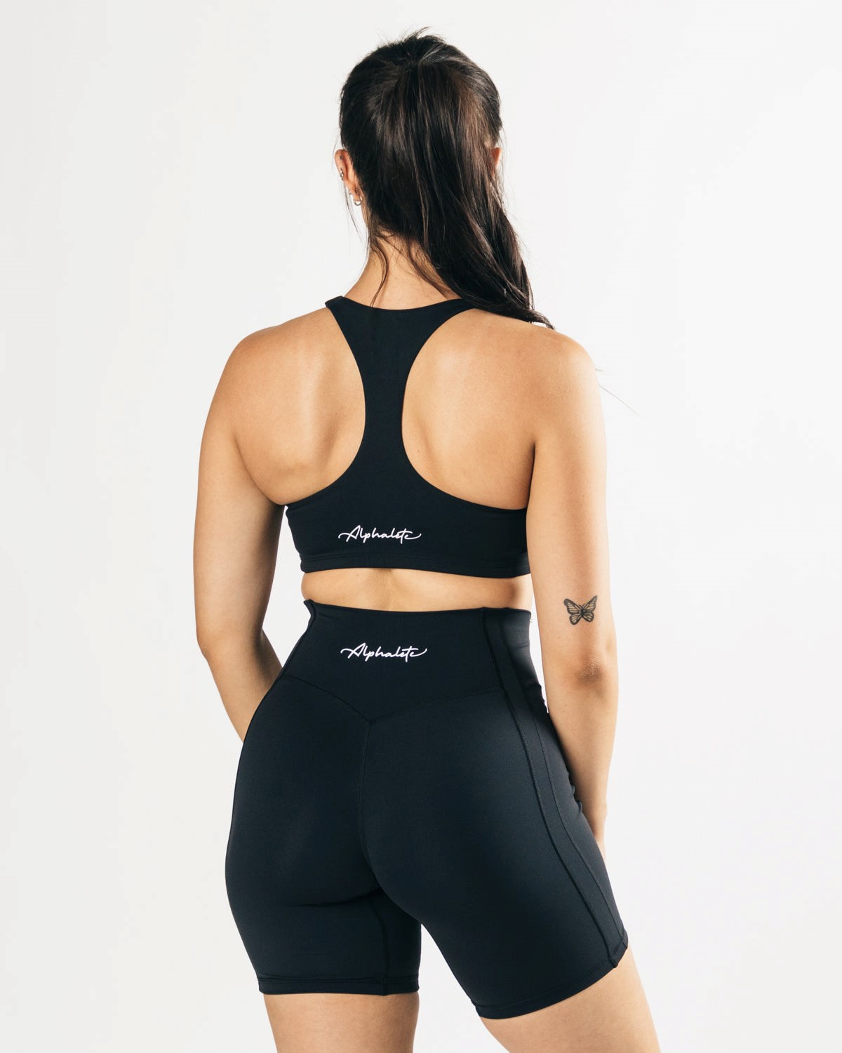 Alphalete Medium-Support One Piece Sports Bra Noir Femme | QJW-27075875