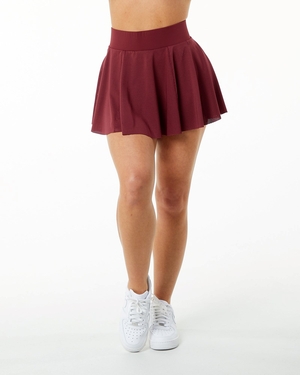 Alphalete Compression Doublée Mesh Skirt Crimson Femme | IBP-42362776