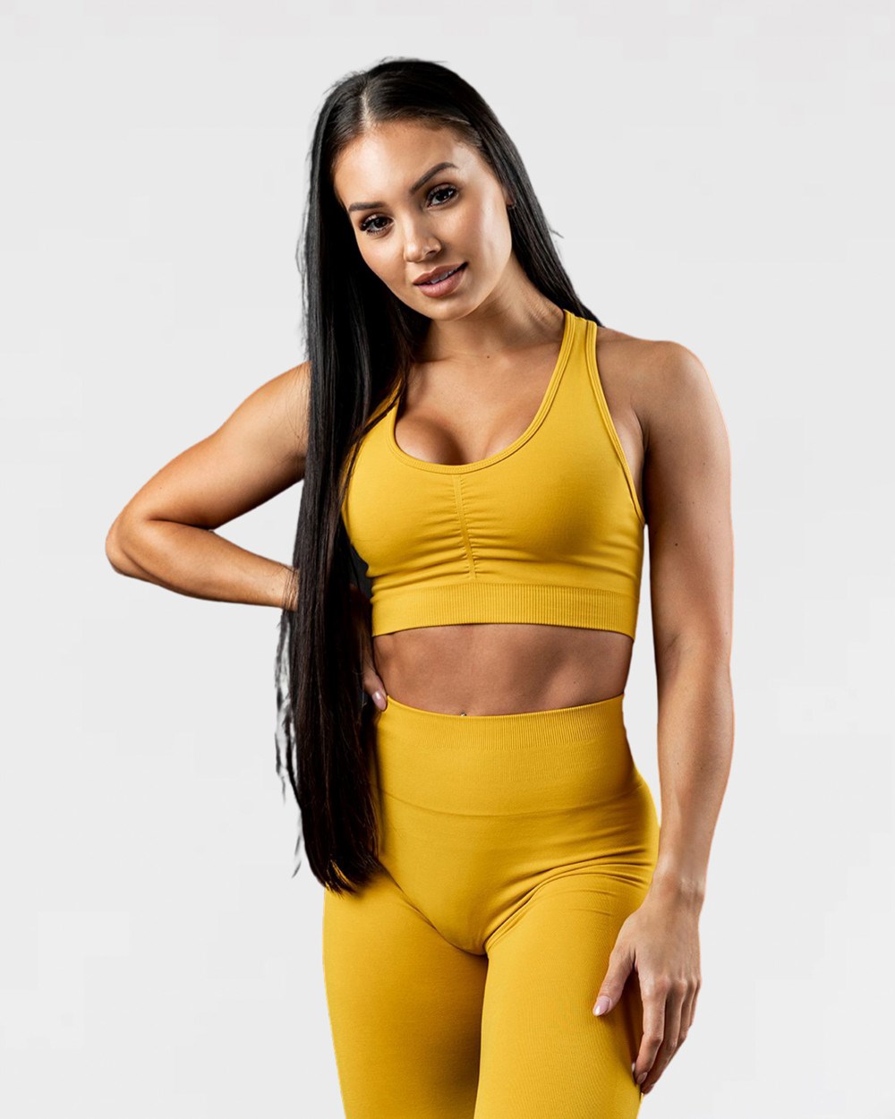 Alphalete High-Impact Seamless Sports Bra Golden Hour Femme | FEN-07275110