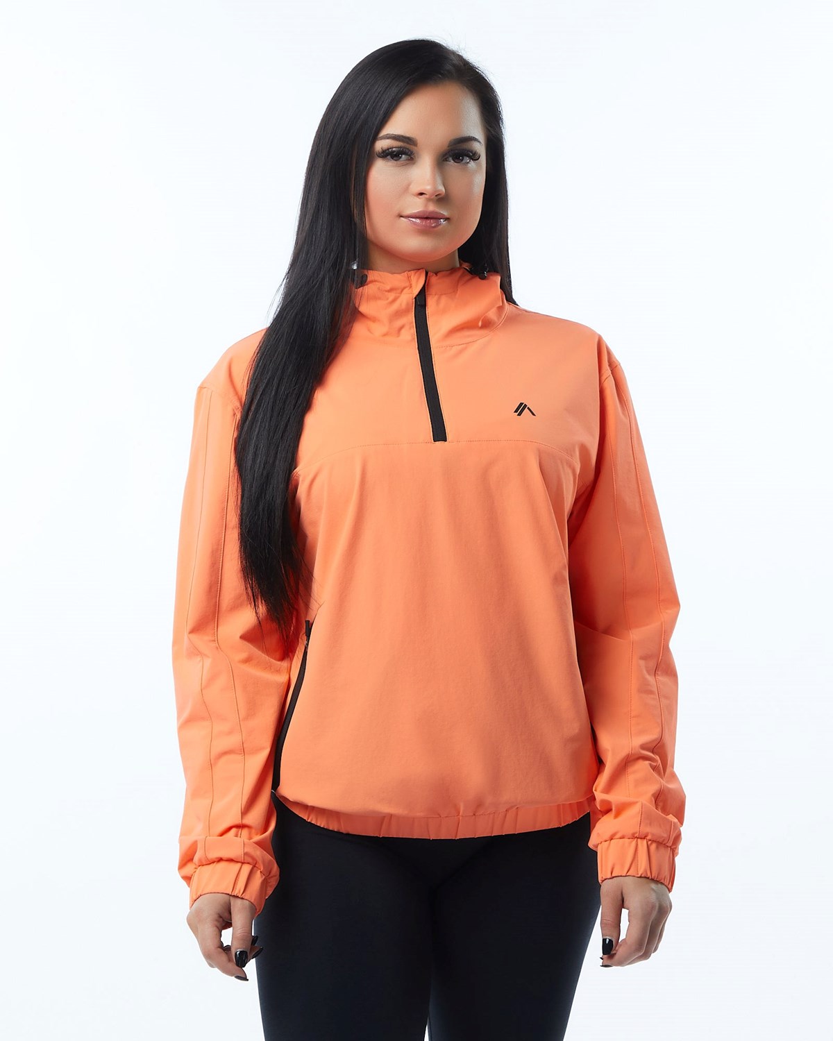 Alphalete Woven Performance Jacket Electric Peach Femme | SVM-90239831