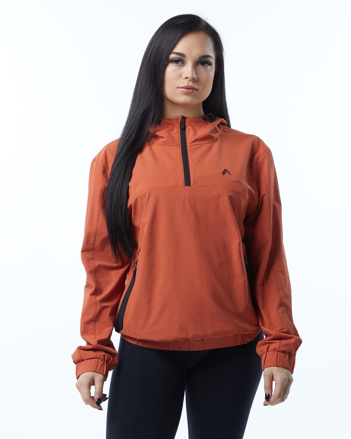 Alphalete Woven Performance Jacket Sour Tangerine Femme | JDS-13028685