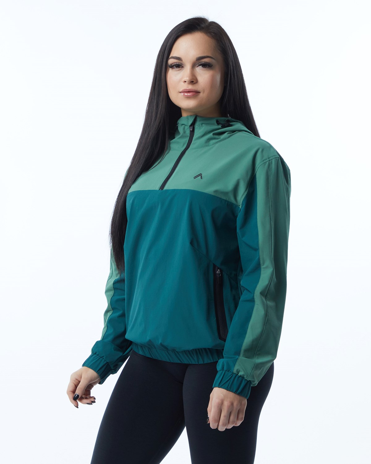 Alphalete Woven Performance Jacket Vert Femme | PMQ-00529197