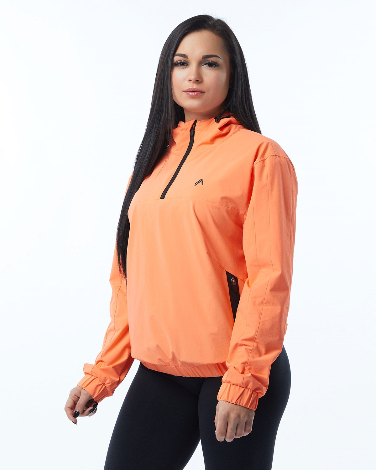 Alphalete Woven Performance Jacket Electric Peach Femme | SVM-90239831