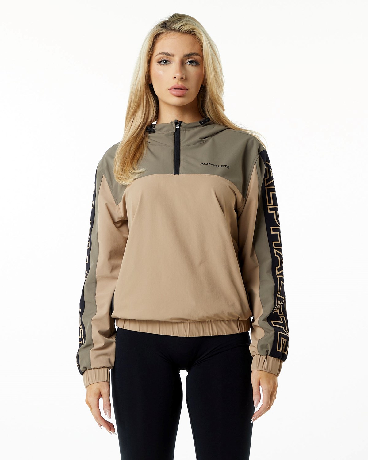 Alphalete Woven Performance Jacket Desert Safari Femme | VYL-55481918