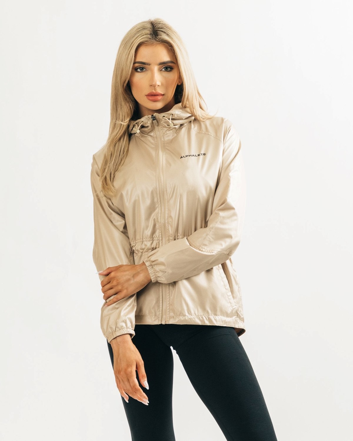 Alphalete Woven Performance Jacket Tan Femme | QHL-67242866