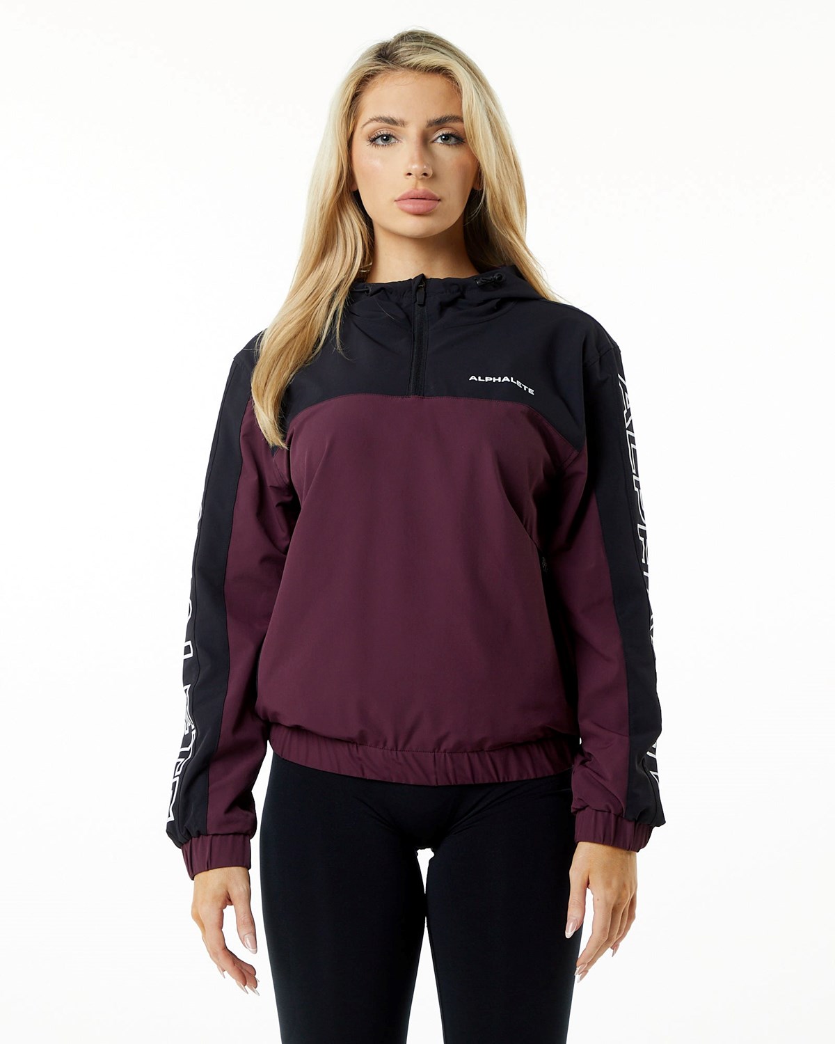 Alphalete Woven Performance Jacket Noir Femme | IHW-96156363