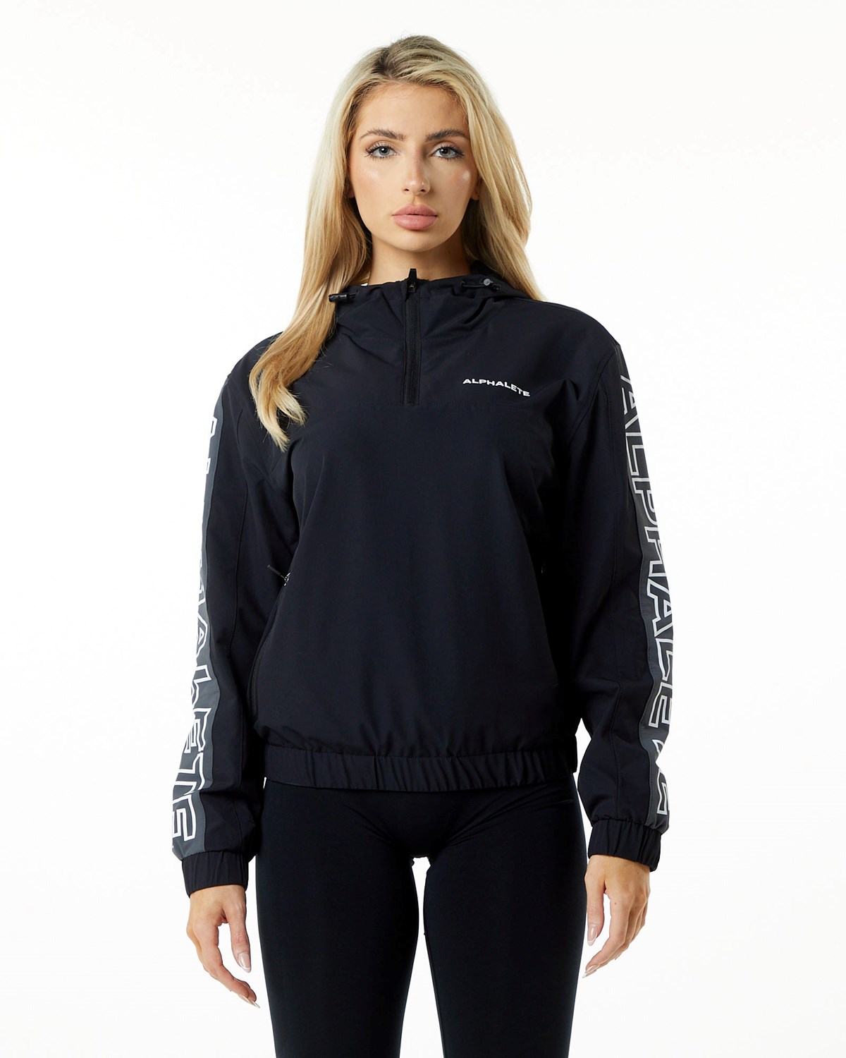 Alphalete Woven Performance Jacket Noir Femme | WYB-51265395