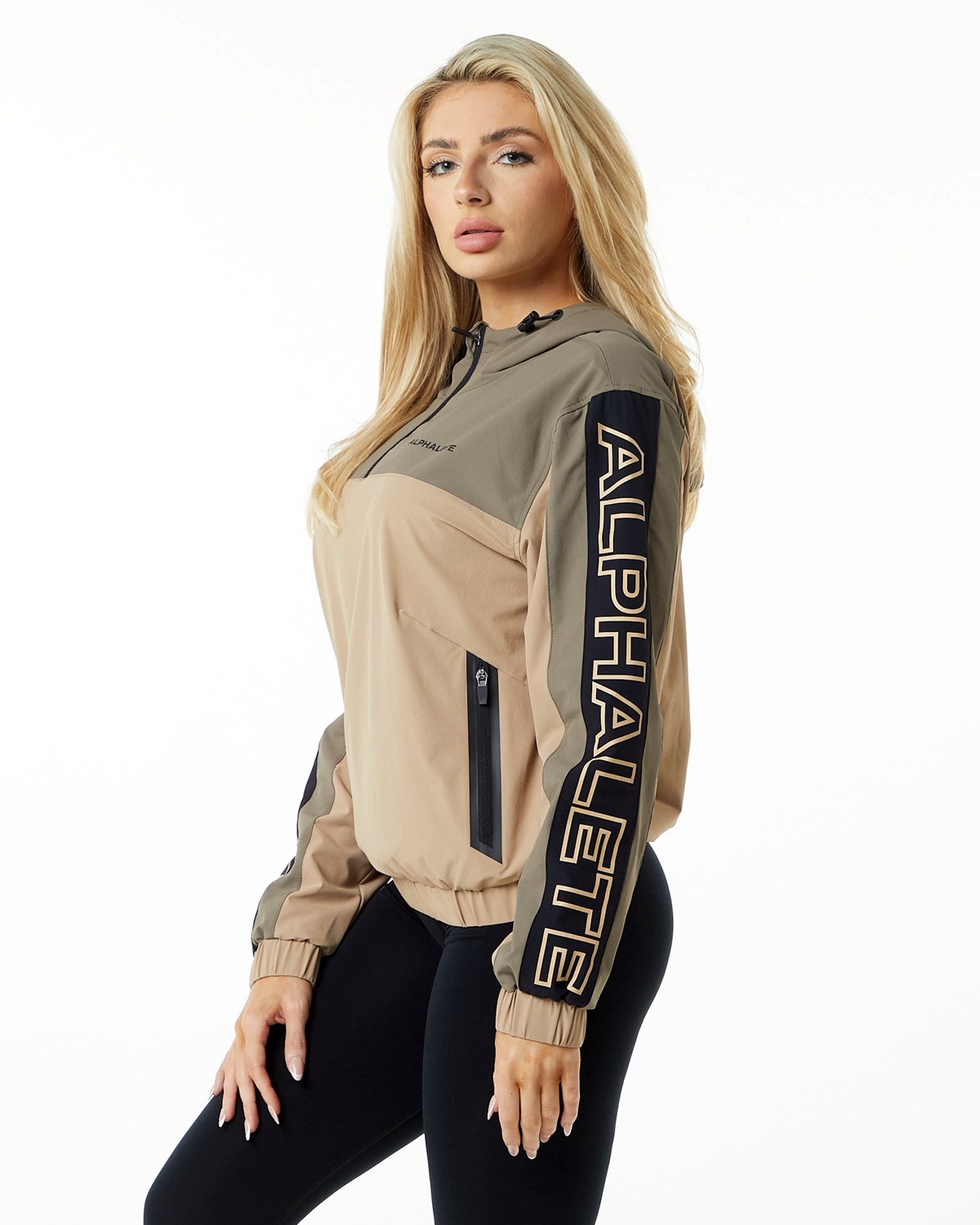 Alphalete Woven Performance Jacket Desert Safari Femme | VYL-55481918