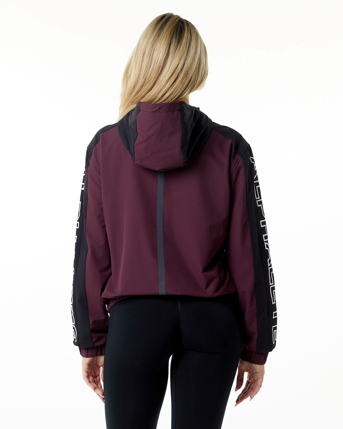 Alphalete Woven Performance Jacket Noir Femme | IHW-96156363