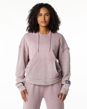 Alphalete Heavyweight Washed Terry Hoodie Rose Femme | TDX-82231899