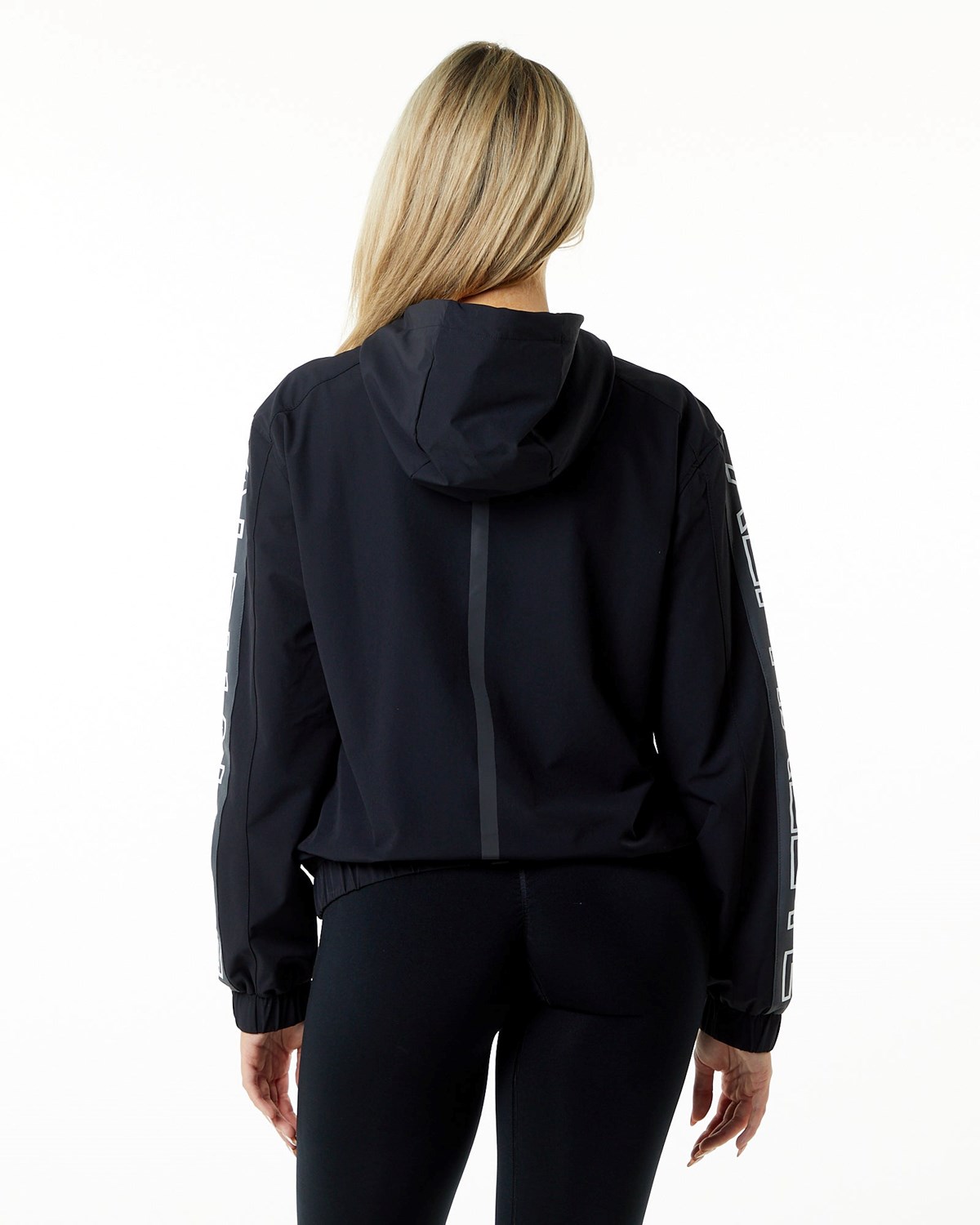 Alphalete Woven Performance Jacket Noir Femme | WYB-51265395