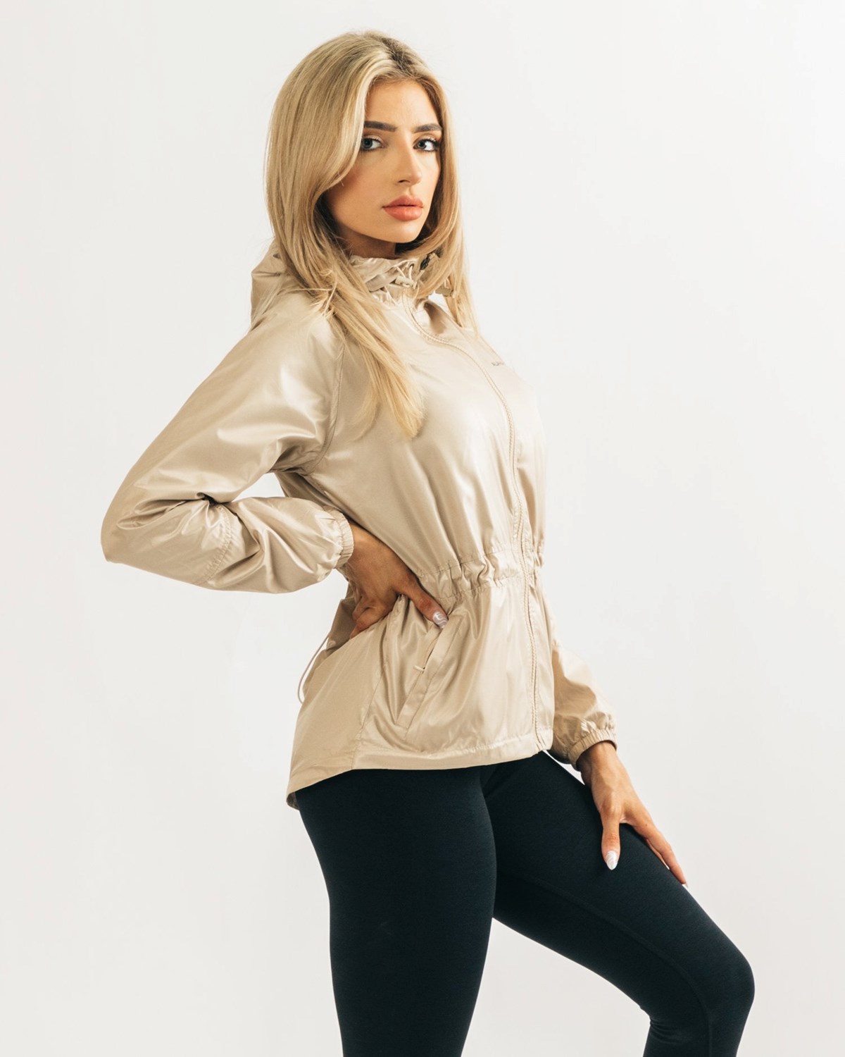 Alphalete Woven Performance Jacket Tan Femme | QHL-67242866