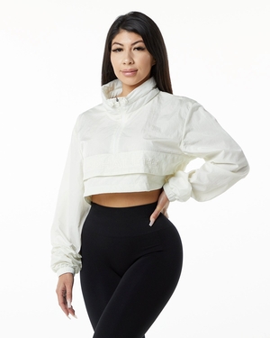 Alphalete All-Purpose Crop Jacket Sage Femme | UZK-05492267