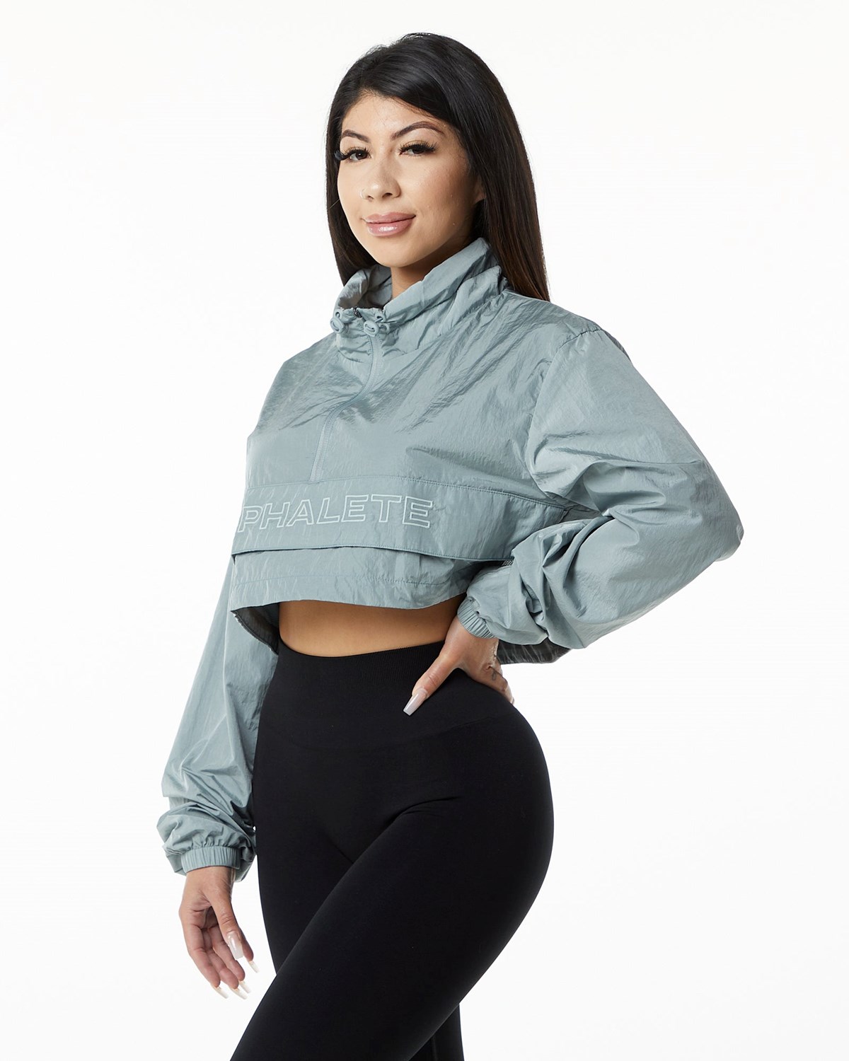 Alphalete All-Purpose Crop Jacket Bleu Femme | ZYG-94357508