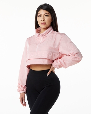 Alphalete All-Purpose Crop Jacket Mauve Femme | MLZ-79976261