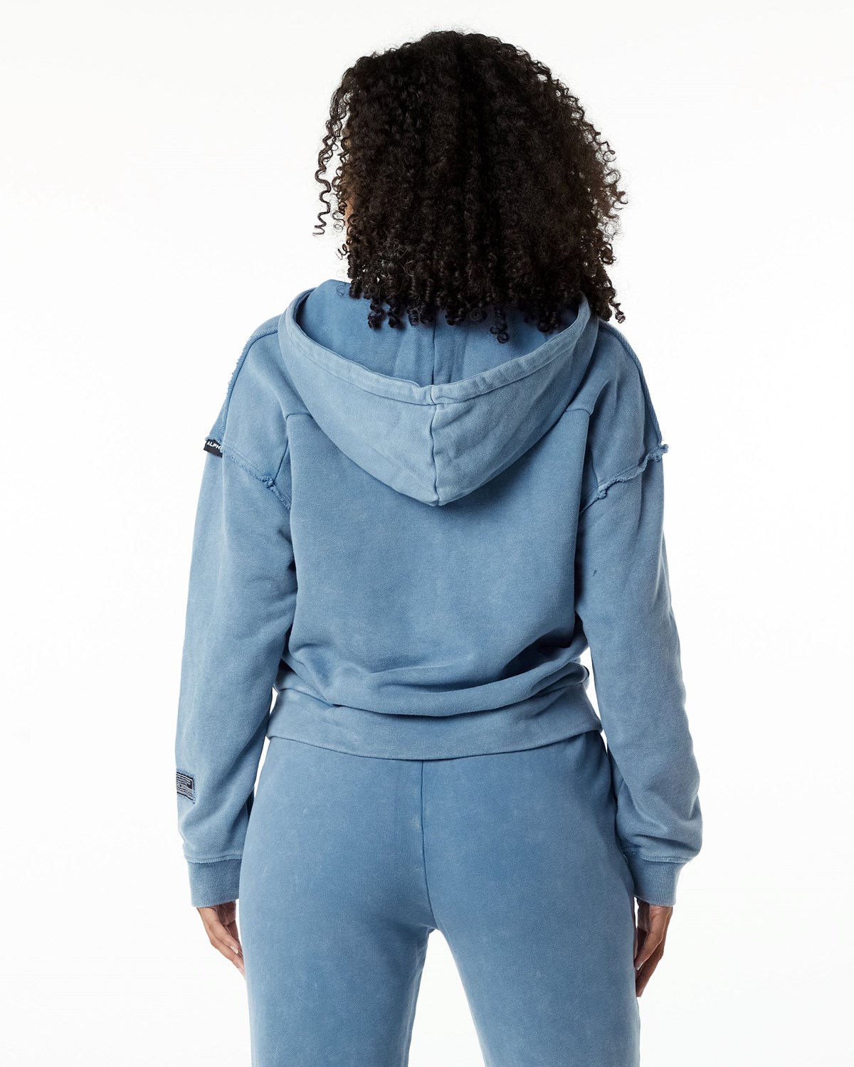 Alphalete Heavyweight Washed Terry Hoodie Bleu Femme | JZF-41227727