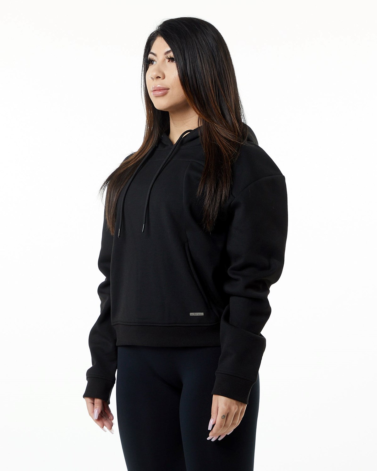 Alphalete Luxury Velvet Doublée Hoodie Noir Femme | QDY-47317239