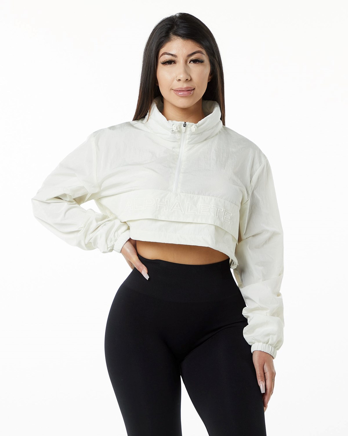 Alphalete All-Purpose Crop Jacket Sage Femme | UZK-05492267