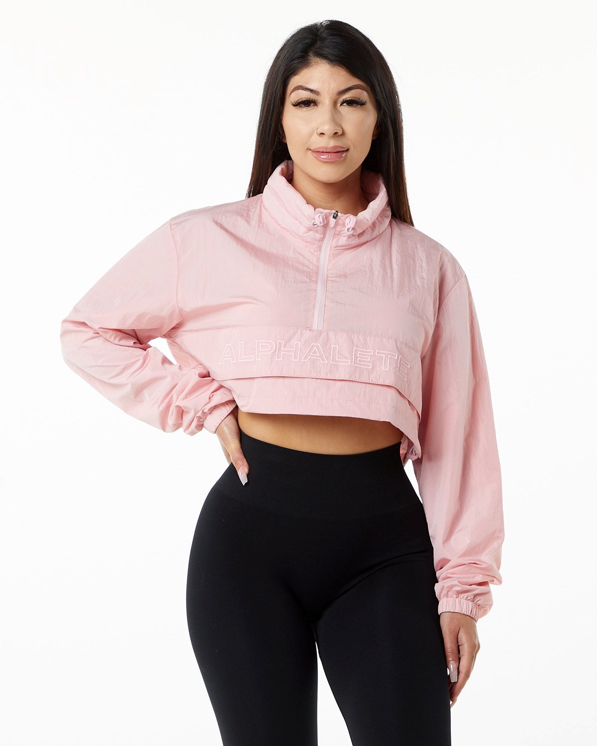 Alphalete All-Purpose Crop Jacket Mauve Femme | MLZ-79976261