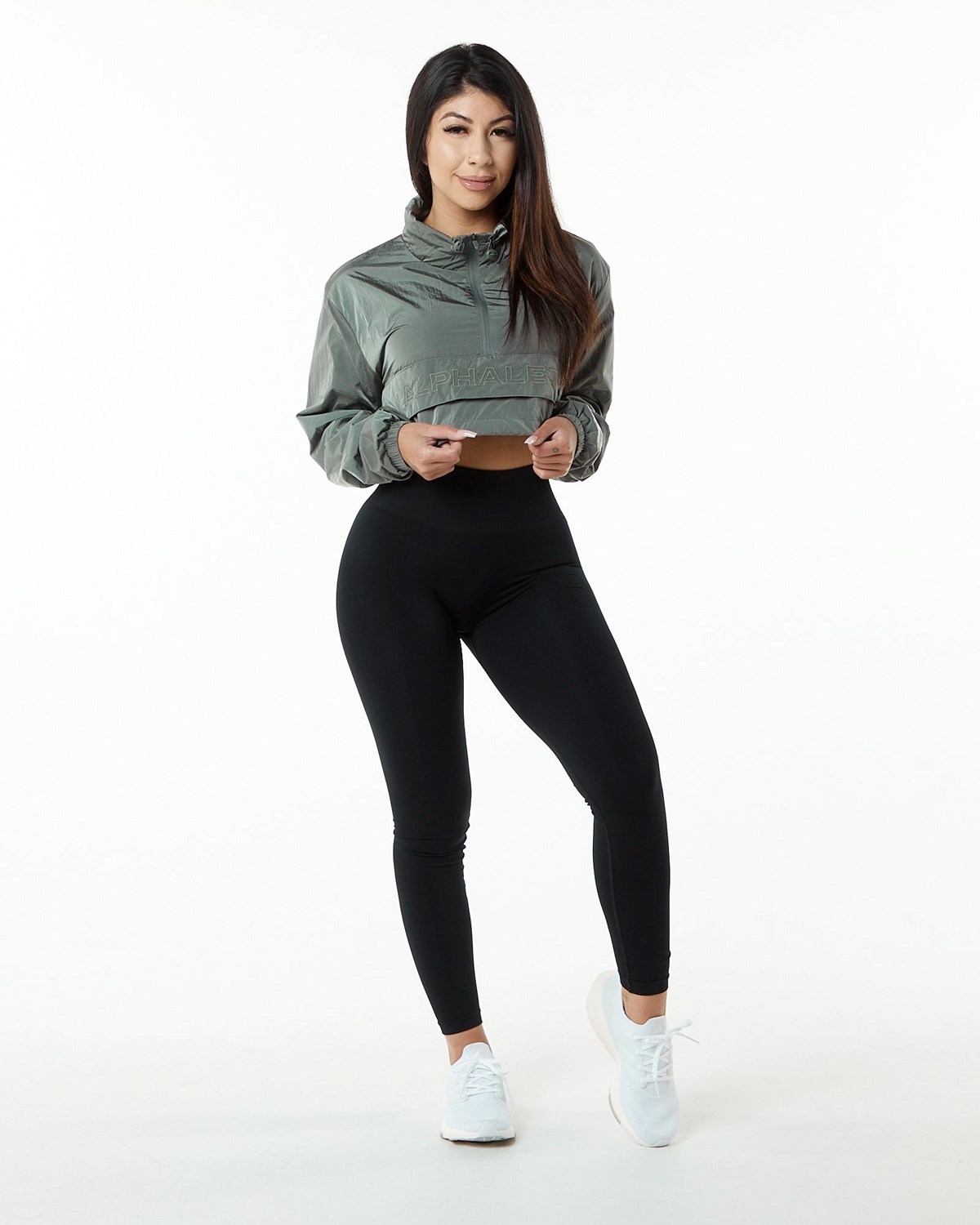 Alphalete All-Purpose Crop Jacket Charcoal Femme | JYH-57516813