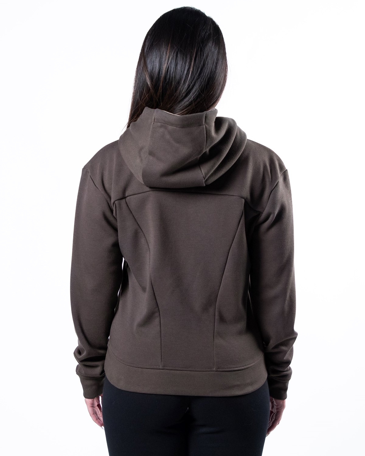 Alphalete Luxury Velvet Doublée Hoodie Marron Foncé Femme | EMK-13459101