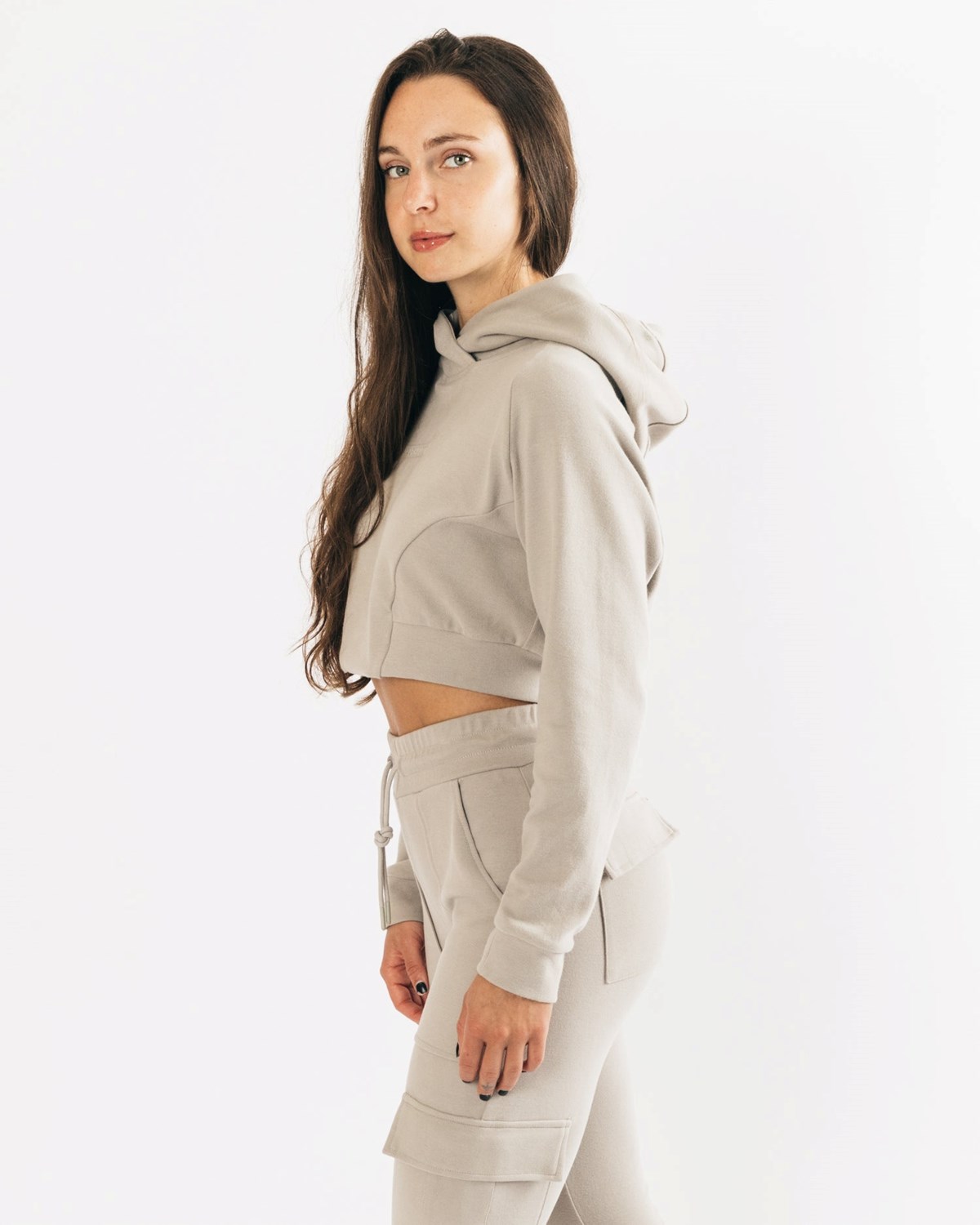 Alphalete Relaxed Single-Brushed Pullover Hoodie String Femme | JWD-00855299