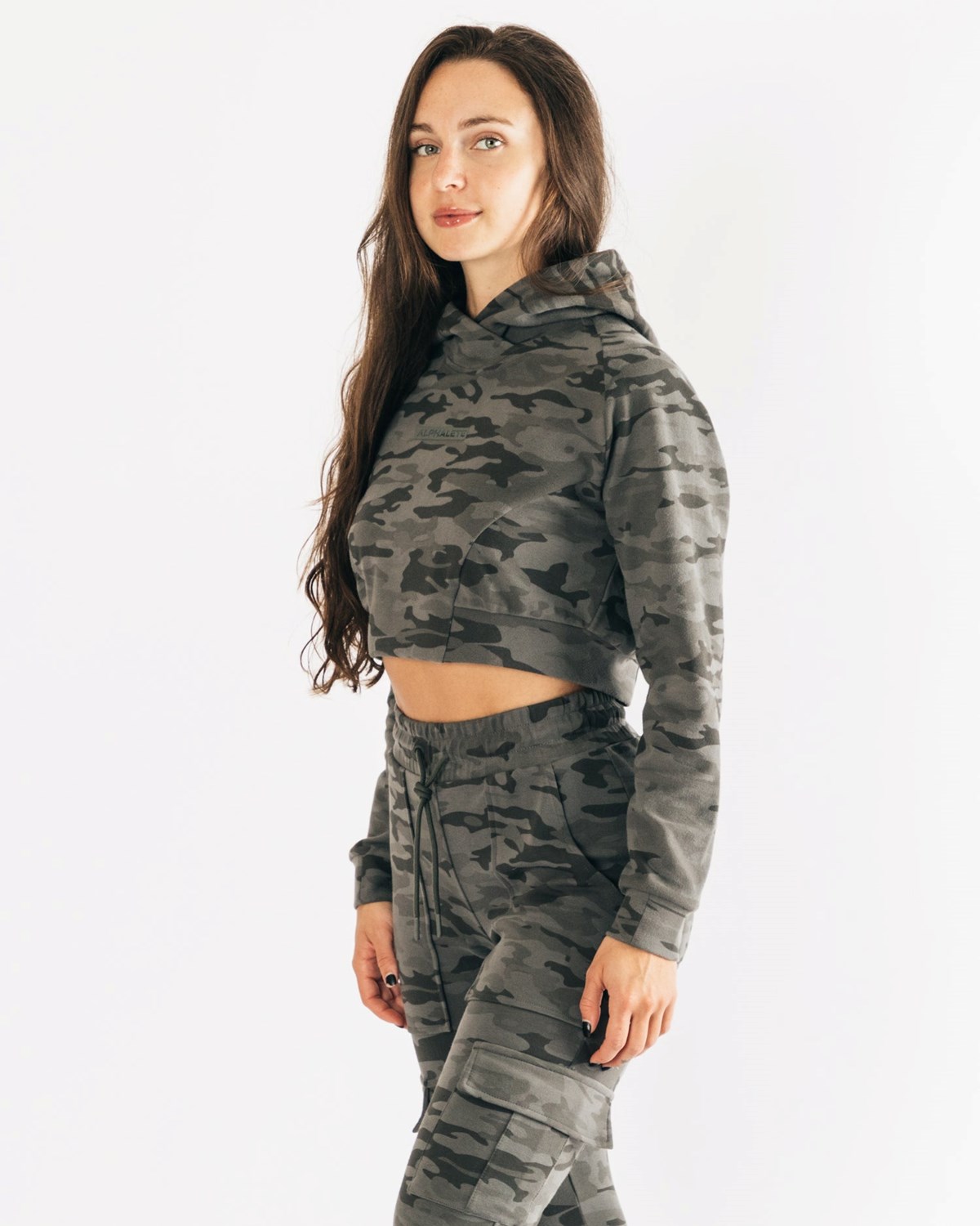 Alphalete Relaxed Single-Brushed Pullover Hoodie Camouflage Femme | AHM-19274607