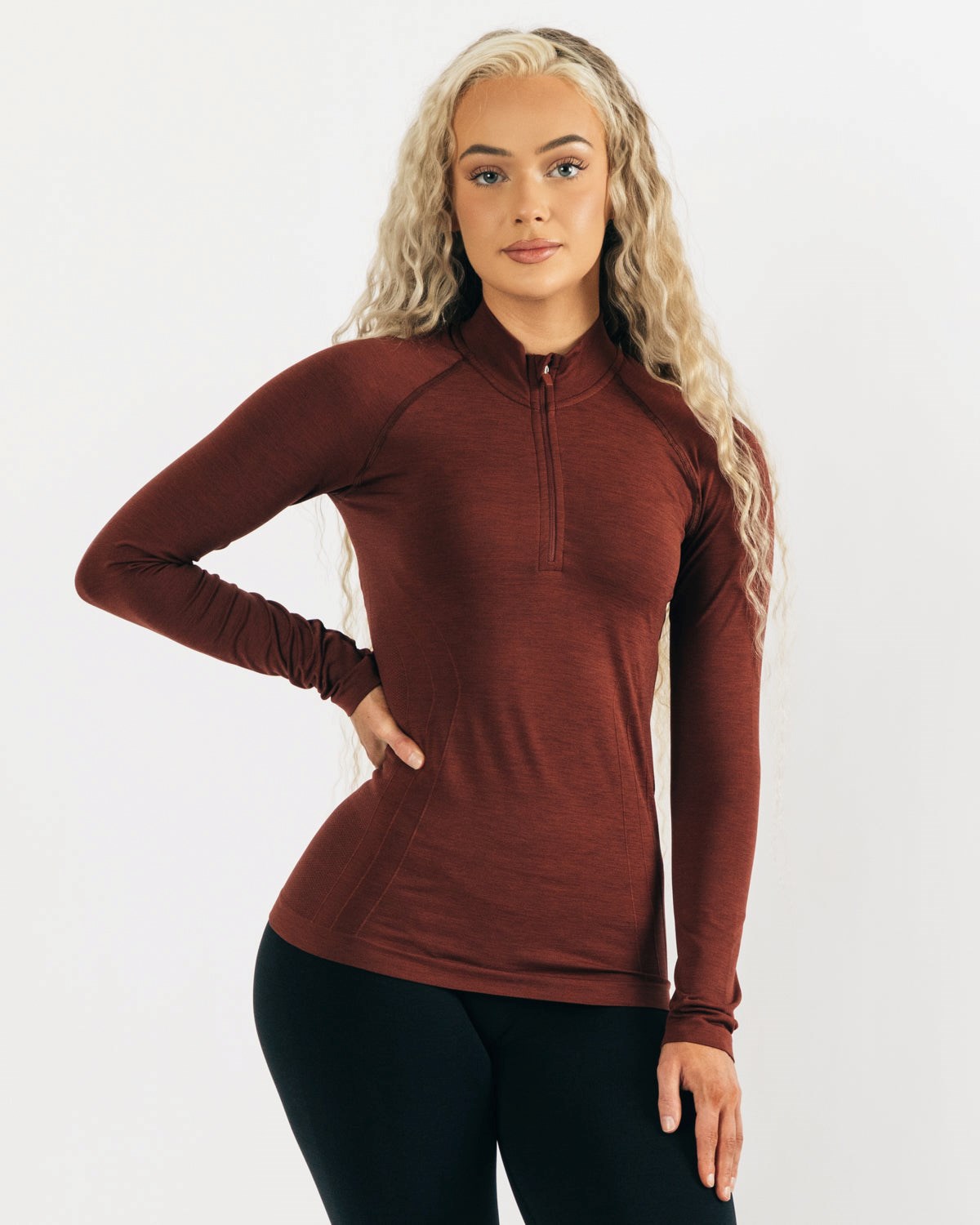 Alphalete Seamless Pullover Jacket Cuivre Femme | TEI-28094897