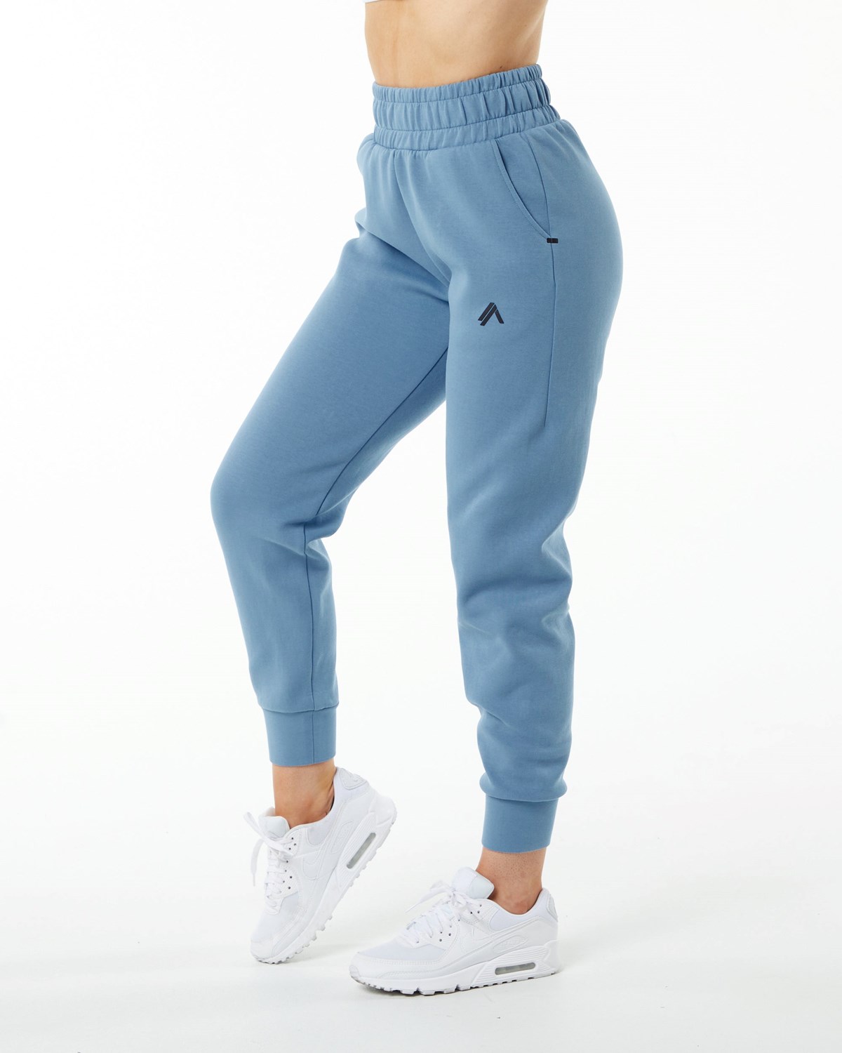 Alphalete Interlock Knit Cuffed Jogger Bleu Femme | NRH-53845047