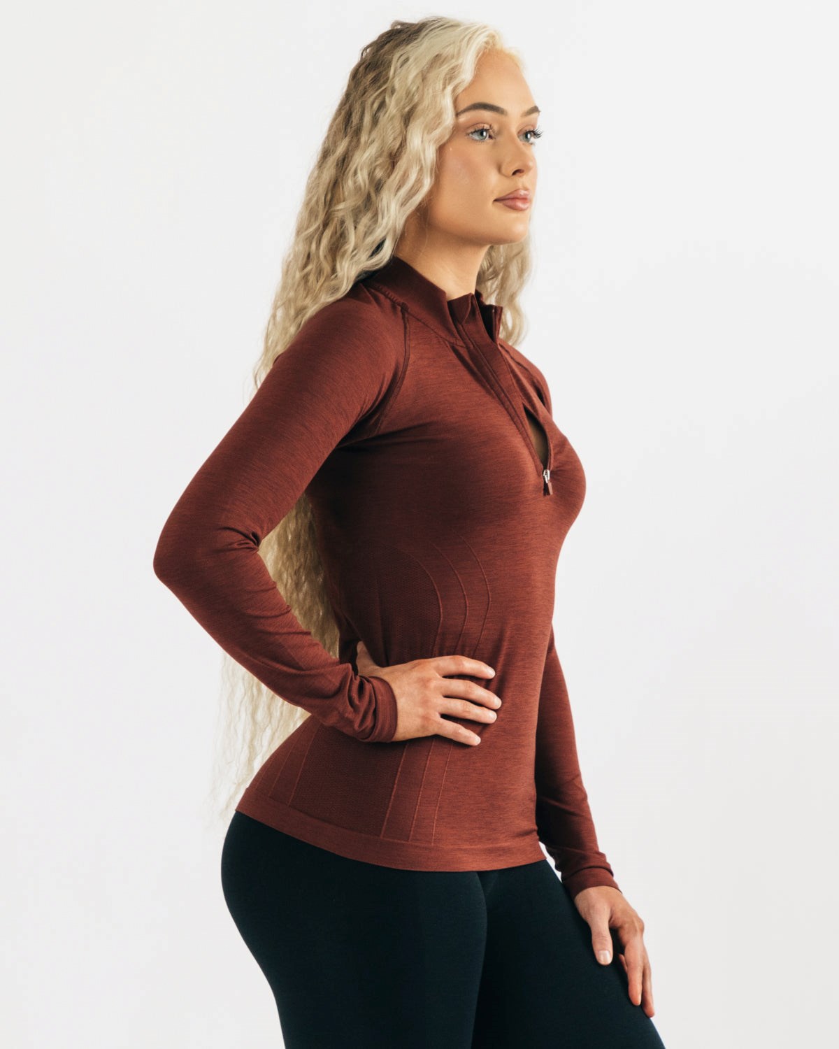 Alphalete Seamless Pullover Jacket Cuivre Femme | TEI-28094897