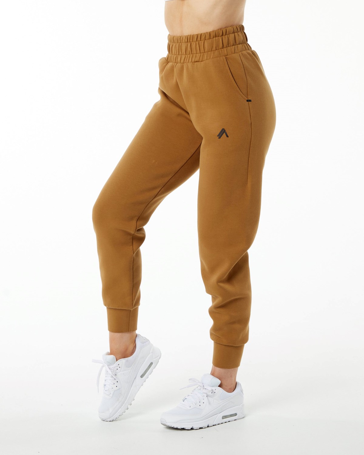 Alphalete Interlock Knit Cuffed Jogger Almond Femme | RKH-14644633