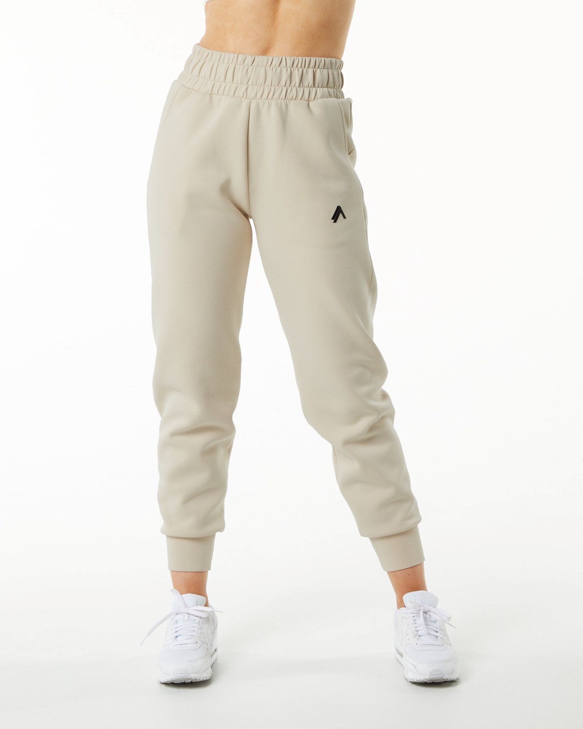 Alphalete Interlock Knit Cuffed Jogger Vanilla Femme | XJA-17848611