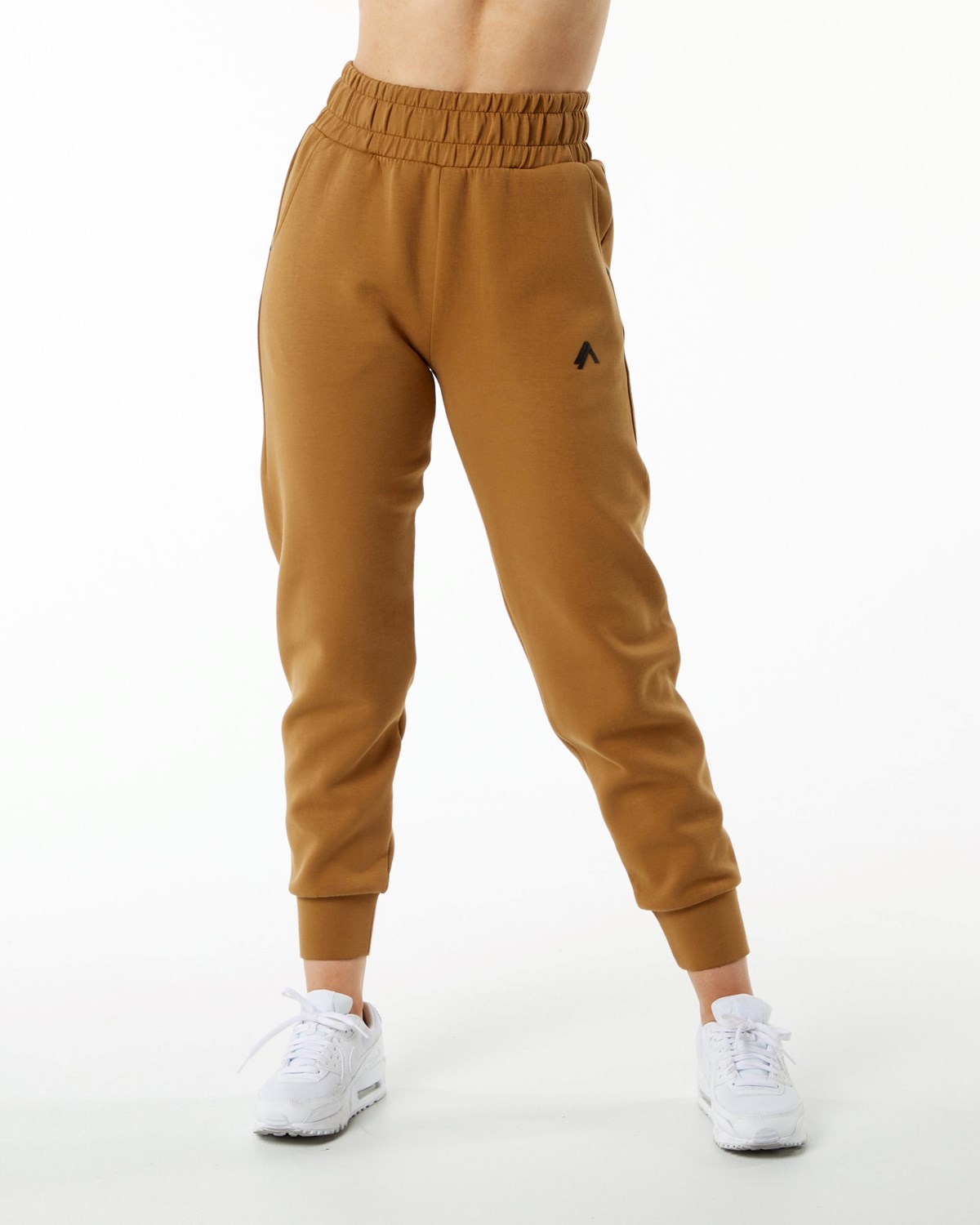 Alphalete Interlock Knit Cuffed Jogger Almond Femme | RKH-14644633