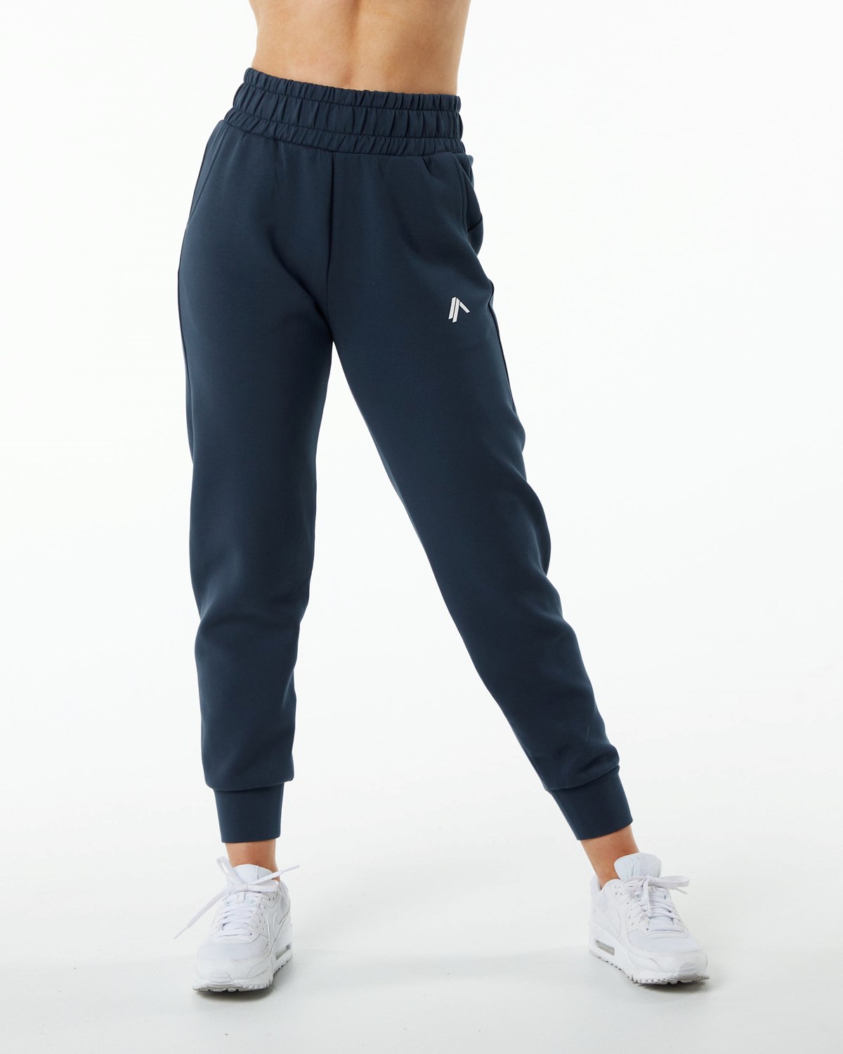 Alphalete Interlock Knit Cuffed Jogger Bleu Marine Femme | EOZ-73822125