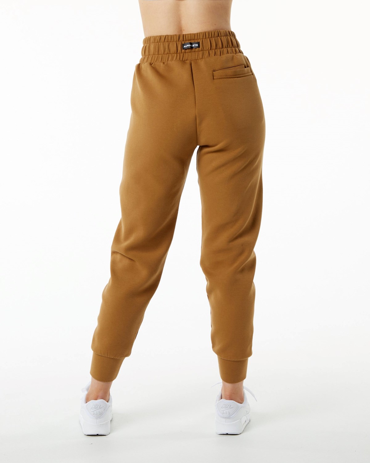 Alphalete Interlock Knit Cuffed Jogger Almond Femme | RKH-14644633